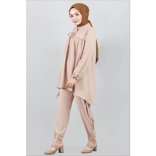 Muslim Women 'S Bow Robalı Mink Suit stylish and elegant