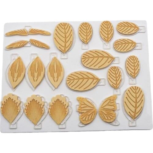 New Leaves butterfly Wings Fondant Cake Silicone Mold Wedding Cake Decorating Tools DIY Chocolate& Birthday Baking Tools m156