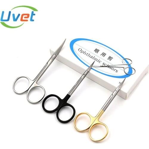 3pcs Ophthalmic Scissors Stainless Steel eye surgery Scissors Straight head Elbow head Sharp Nurses Stitching Scissors
