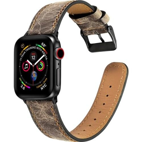 Genuine Leather strap for apple watch band 44mm 40mm 42mm 38mm apple watch SE/6/5/4/3/2 iwatch bracelet smart watch Accessories