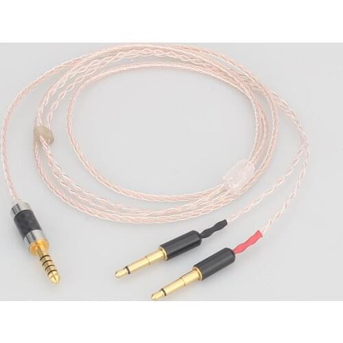 Audiocrast 4.4mm Balanced Plug to 2x2.5MM 8cores Headphones Cable Audio Upgrade Cable For OPPO PM01 PM02