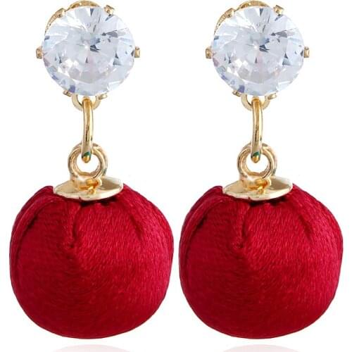 Spherical Zircon Tassel Earrings For Women Pendientes Hombre Boucle d'oreille Fashion Fine Jewelry Stripe Grid Stud Earring AE20