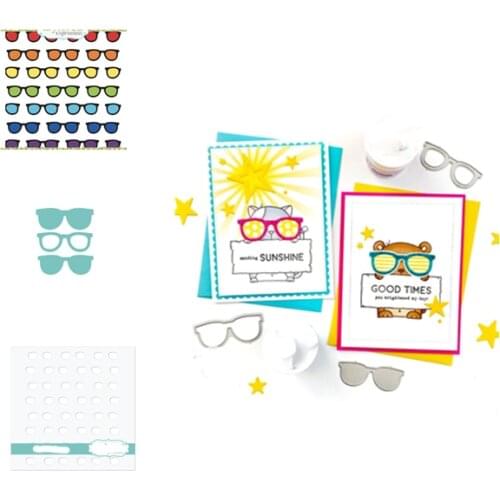 Sunglasses Cutting Dies for DIY Scrapbooking/photo album Decorative Embossing DIY Paper Cards and die