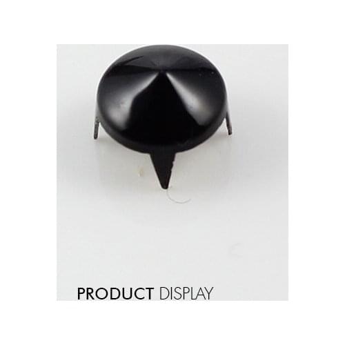 Steampumk Craft Metal Black 4 Studs Prong Cone Spike Spot Tack Nailhead Rivets 9mm Sew On Cloth Bag Sewing Supplies 1000pc/K218
