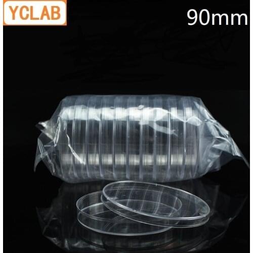 YCLAB 10PCS 90mm Petri Bacterial Culture Dish PS Plastic Disposable Sterile Polystyrene Laboratory Chemistry Equipment