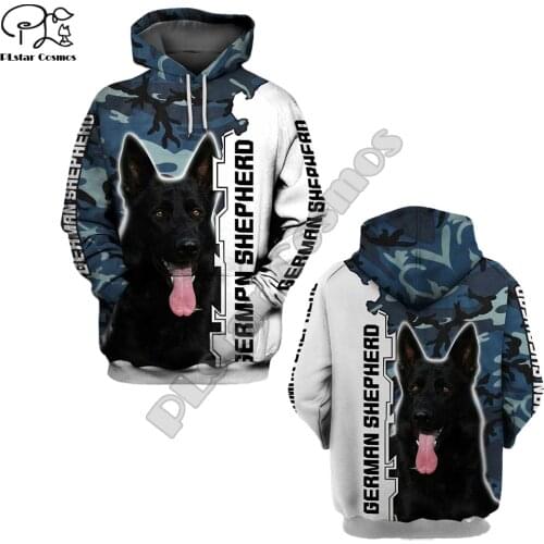 Mens Funny German shephero dog 3d print New hoodies autumn long sleeve Sweatshirts women pullover tracksuit hoody spring outwear