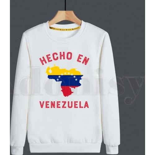 LOVE VENEZUELA VZLA Heart Country Hoodies Sweatshirt Print Trend Mens Clothes Hip-Hop Male Crewneck Hoodies Men