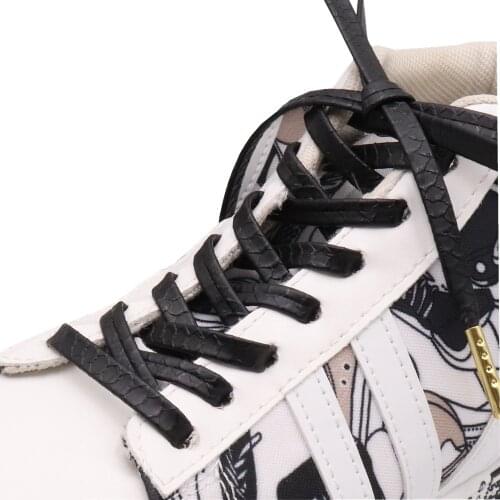 Weiou All Matched Classical Black Shoelaces 0.7 Cm Flat Superior Leather Shoe Laces Children Women Men Boots Sneakers Shoestring