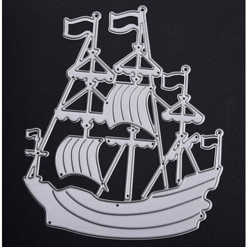 YINISE 459 Sailboat Metal Cutting Dies For Scrapbooking Stencils DIY Album Cards Decoration Embossing Folder Die Cuts Template