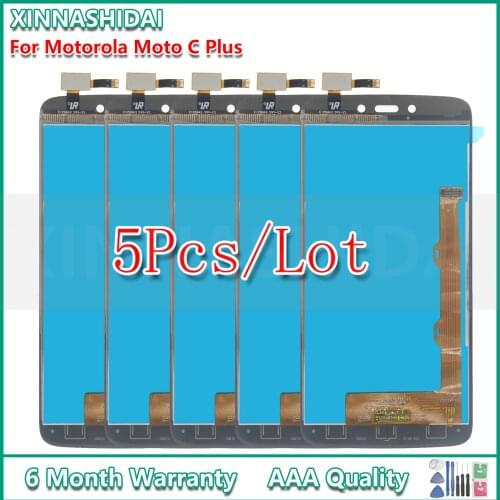 5 Pcs 5.0" LCD Display For Motorola Moto C Plus XT1721 XT1723 XT1724 LCD Display Touch Screen Assembly Replacement Parts