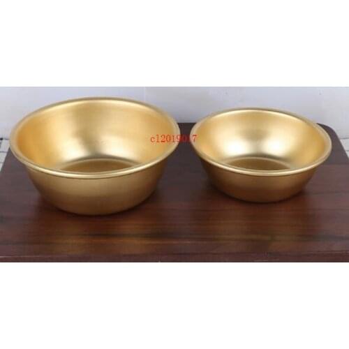 120pcs Gold Color Korean Traditional Aluminum Round Rice Bowl Wine Cup for Makgeolli Korean Wine Cups