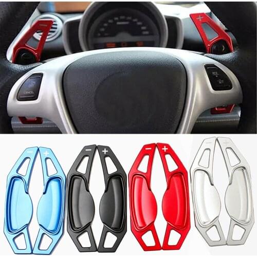 2pcs New Aluminum alloy Steering Wheel Shift Paddle Shifter For Benz Smart Fortwo
