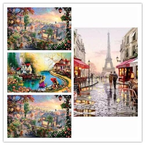 2021 Jigsaw Puzzle 1000 Pieces Educational Puzzle Games Toys Assembling Picture Landscape Puzzles For Adults Children Gifts