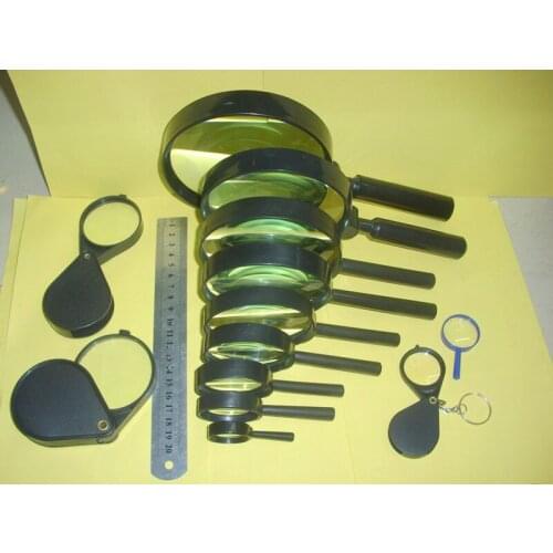 50PCS Magnifiers Transparent Handheld 40MM 60MM Plastic Frame Read Instrument Tools Magnifying Glass For Elder Student