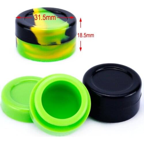 50Pcs Silicone Container 5ml Shisha Jar Herb Storage Boxes For Dab Wax Container Oil Wax Case Smoking Smoke Tobacco Accessories