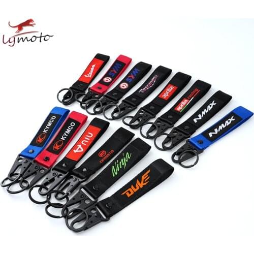 Embroidery Key Holder Chain Collection Keychain For Yamaha NMAX/Kawasaki NINJA/KTM DUKE/SYM/KYMCO/CFMOTO/NIU Motorcycle Keyring