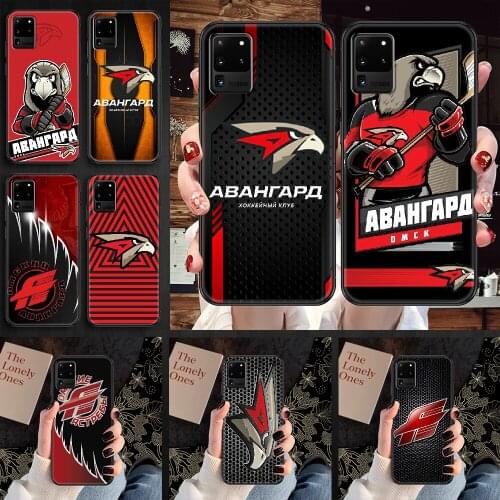 Avangard Ice hockey game Phone case For Samsung Galaxy Note 4 8 9 10 20 S8 S9 S10 S10E S20 Plus UITRA Ultra black silicone