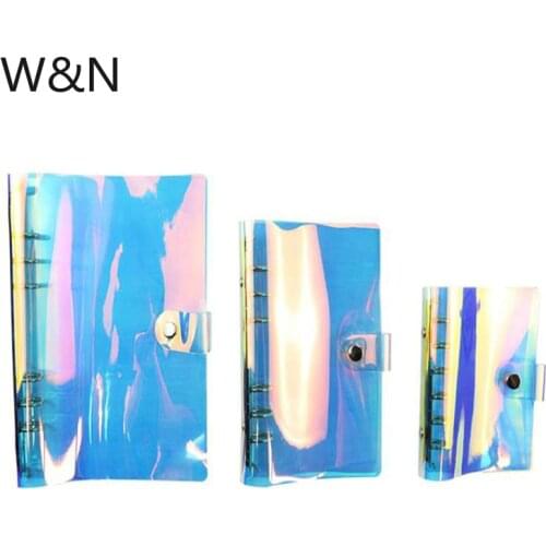 Colorful Transparent Notebook Cover Spiral Agenda Traveler Journal DIY 6 Holes Binder Diary Planner Cover A5/A6/A7 For School