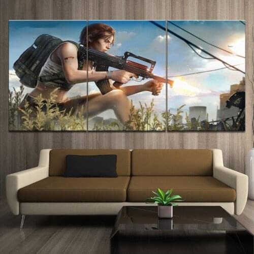 Home Decor Modular Canvas Picture 3 Piece PLAYERUNKNOWNS BATTLEGROUNDS Game a living room Poster Home Canvas Painting Wholesale