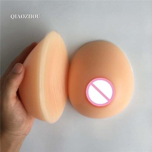 800g/pair full teardrop artificial breasts realistic silicone breast forms for crossdresser drag queen mastectomy big C cup