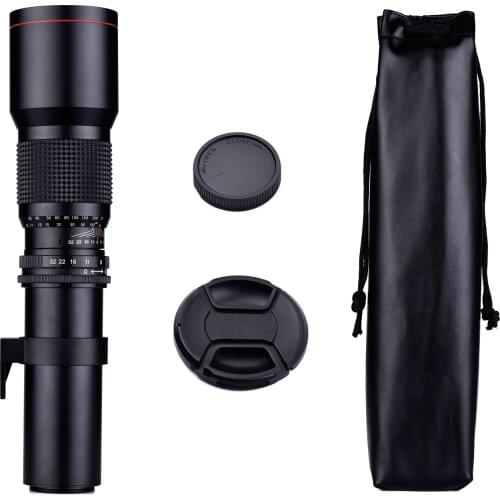 Andoer Camera Super Telephoto Lens 500mm F/8.0-32 Manual Zoom Multi-Coated T-Mount Camera Lens with 1/4 Inch Thread Replacement