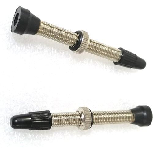 1 Pair Tubeless Presta Valve Brass 36mm 40mm 44mm 50mm 60mm for Road Mountain bike Air Nozzle brass Core Stem Cap Bicycle parts