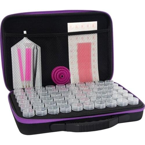 5D DIY Diamond Painting Storage Box Kits 60 Bottles with Diamond Paint Accessories Kits Tools for Diamond Embroidery gift