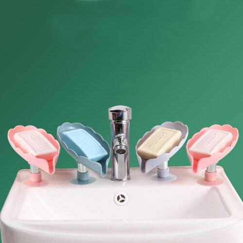 Creative Leaf Shape Soap Box Lotus Leaf Drain Soap Holder Box Shower Soap Holder Sponge Storage Plate Tray Bathroom Accessories