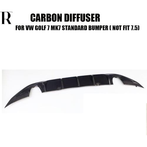 MK7 Carbon Fiber Rear Bumper Lip Diffuser for Volkswagon Golf 7 MK 7 Standard Bumper 2015 - 2017 ( Not fit GT-I, R , R-LINE) )