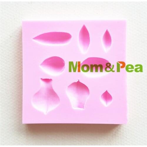 Mom&Pea 1449 Free Shipping Succulent Plant Mini Leaf Mold Cake Decoration Fondant Cake 3D Mold Soap Mold Food Grade