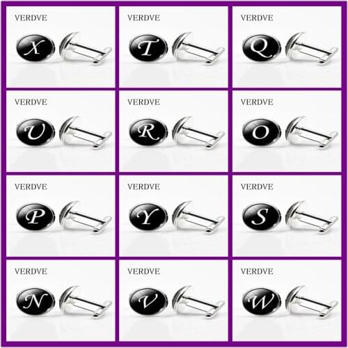 New N-Z original letter mens cufflinks letter high quality cuff buttons mens cufflinks business shirt mens cufflinks