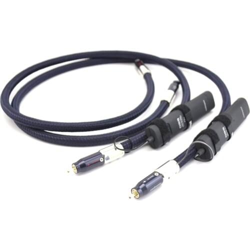 Pair hifi Audio wild Wild Blue Yonde RCA interconnect cable with 72V DBS hi-end RCA to RCA extension cord