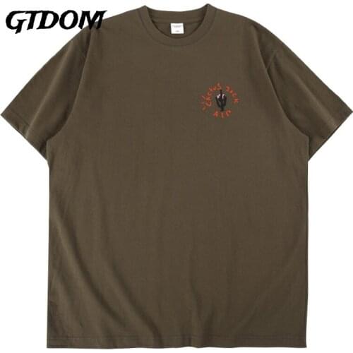GTDOM Men Spacious O-Neck Fashion Cards Hip Hop Rap English Print T-Shirt 2021 Summer New Oversize High Street Casual T-Shirt