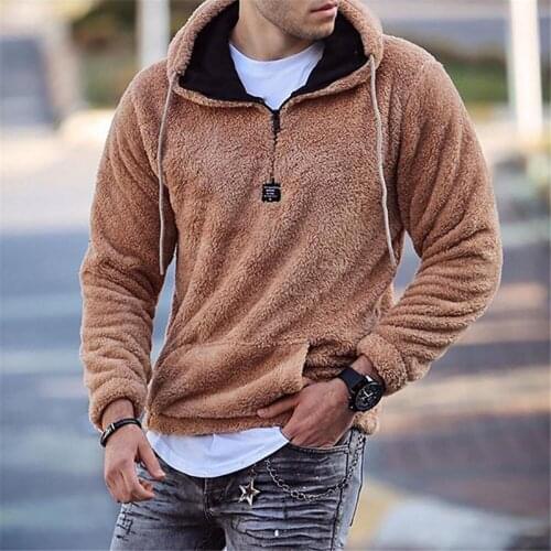 2020 winter new mens sweater size 3XL fluffy pullover zipper warm top popular di sweater