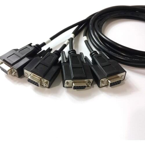 New New New ! OBD2 16 Pin 1 Male to 4 DB9 Interface For RS232 OBD 2 Ccable Diagnostic Tool Cable Serial Port RS232 Interface