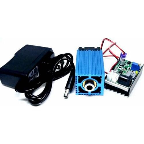 Modulatable 488nm 60mW With Fan Adjustable Stage Effect Light Dot / Line / Cross Sky Blue Laser Diode Module with 12V Adapter