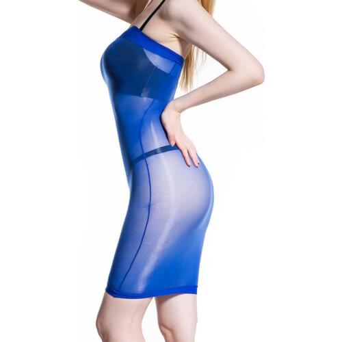 Sexy 912-pin Sheer Tight Pencil Dress Oil Shiny Cut Sexy Dress See Through Micro Mini Dress Bodycon Bandage Dress Candy Color 23