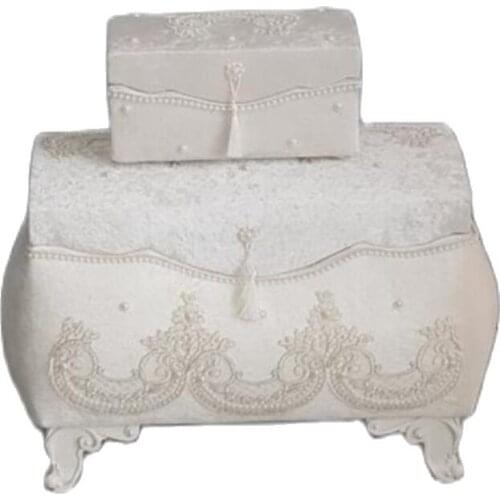 Jewelry Storage Box Home Decoration Avangarde Lux Dowry Crate Set Avangarde Lux Gemstone 2'pieces Dower chest