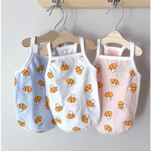 Cute Cartoon Cat Dog Vest Skirt Summer Pet Dog Clothes Yorkshire Chihuahua Pomeranian Shih Tzu Maltese Schnauzer Clothing Shirt