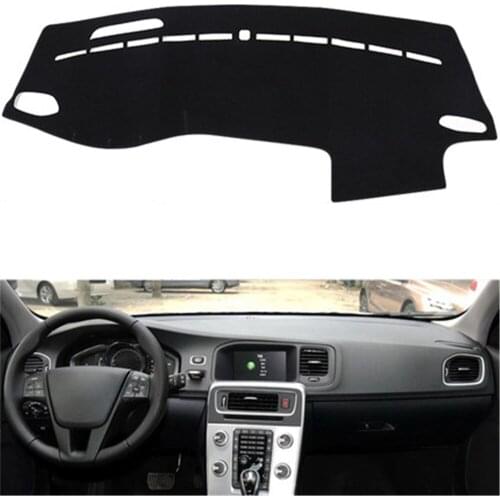 SJ Car Inner Auto Dashboard Cover Dashmat Pad Carpet Sun Shade Dash Board Cover For Volvo V60 2013 2014 2015 2016 2017 2018
