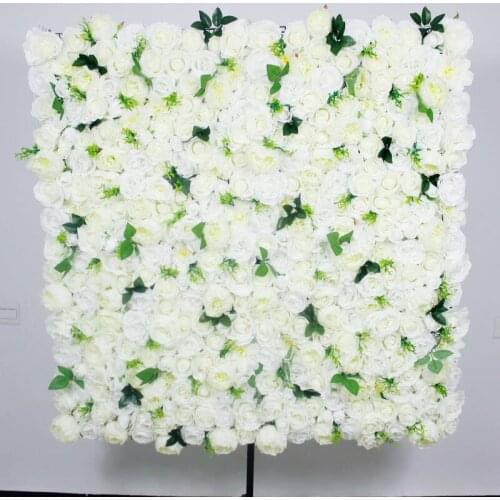 SPR 2018 new arrival Artificial Hydrangea rose flower wall backdrop with green wedding party decorations table runner floral