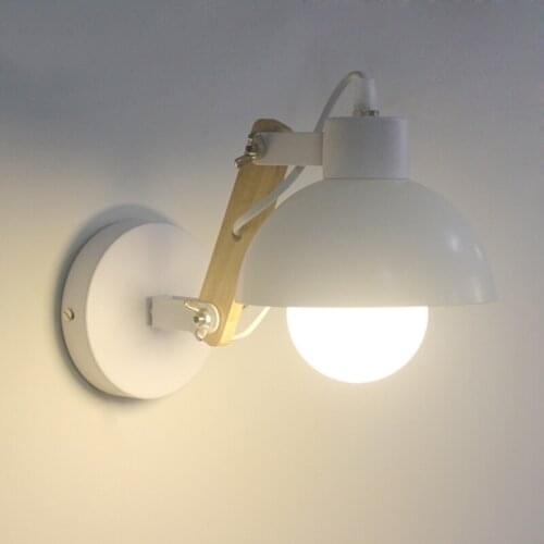 The living room bedroom aisle lamps wall lamp creative modern minimalist wood spider wall lamp with adjustable arm