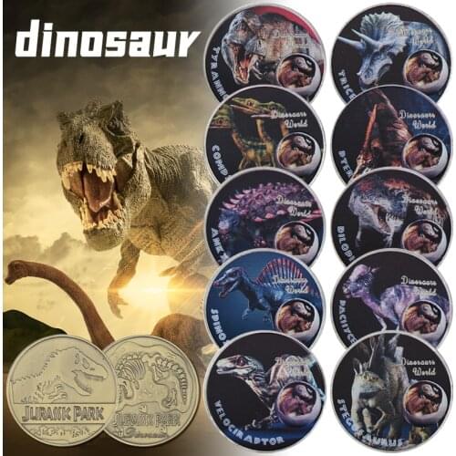 Tyrannosaurus Rex Jurassic Time Dinosaur World Animal Metal Coin Collectible Souvenir Coins Metal Crafts