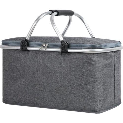 Oxford Cloth For Camping Basket Thermal Cooler Bag For Camping supplies For Shopping Storage Beach Box Folding Picnic bag
