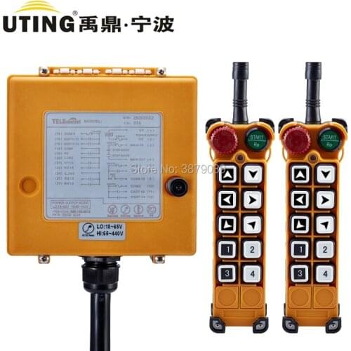 UTING CE FCC F26-B1 (2 Transmitter+1 Receiver) Industrial Wireless Radio Single Speed 10 Keys Crane Remote Control for Crane