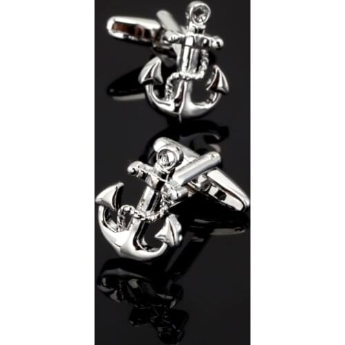 XK328 Sea Series Rudder Anchor Pirate Ship Skull Cuff Links Wedding Party Gift Cufflinks For Mens French Suit Shirt Button