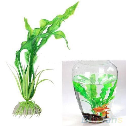 1Pc Green Artificial Plastic Grass Fish Tank Ornament Fake Water Plant Aquarium Decor