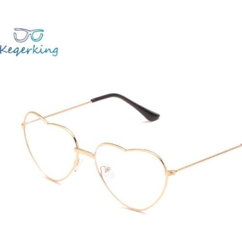 Vintage Love Clear Glasses Eyewear Women Transparent Optical Eye Glasses Frames Preppy Style Unisex Eyeglasses Fake Glasses ZB88