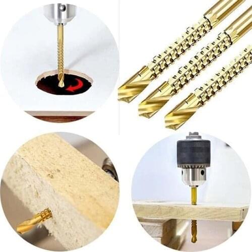 1/6pcs Cobalt Drill Bit Spiral Screw Metric Composite Tap Twist Drill Bit