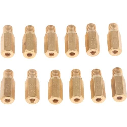 12 Pieces Motorcycle Carburetor Main Jet Kit 136 -155 Size Injector Nozzle